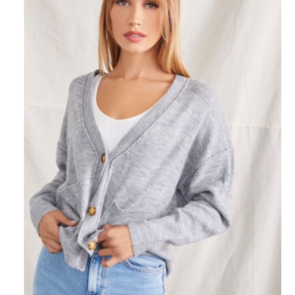 Forever 21 - Heather Knit Cardigan Sweater